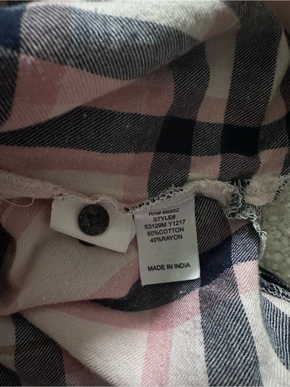 Pink and Black Plaid Button-Down Shirt - Picture 4 of 5